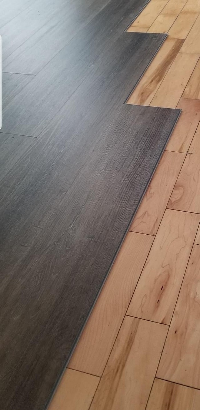 Vinyl plank over old flooring